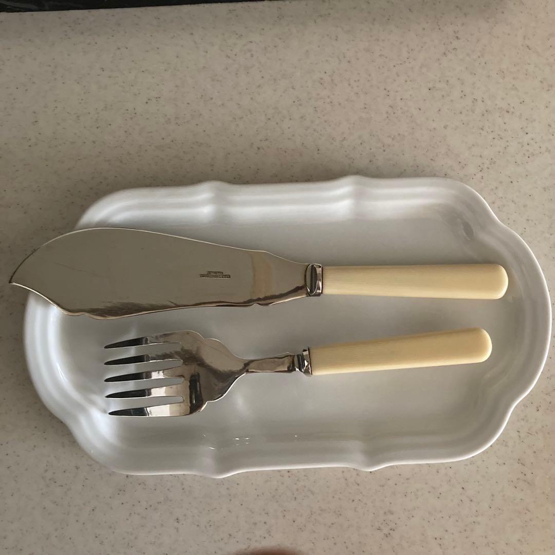 英国アンティーク シルバープレイト　ナイフ& フォークセット