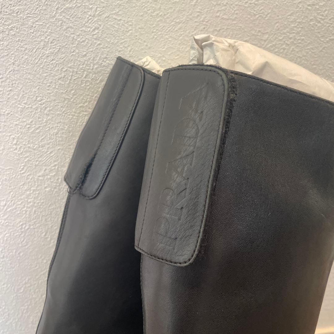 PRADA ブラックレザー ロングブーツ
