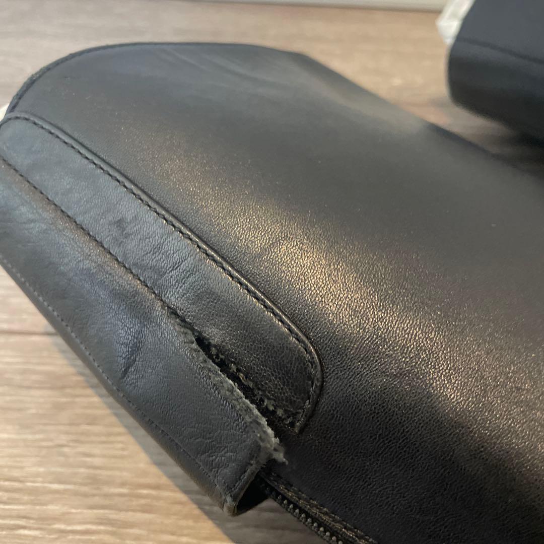 PRADA ブラックレザー ロングブーツ