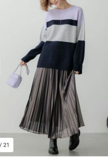 らん様 カラーブロック ニット 38サイズ