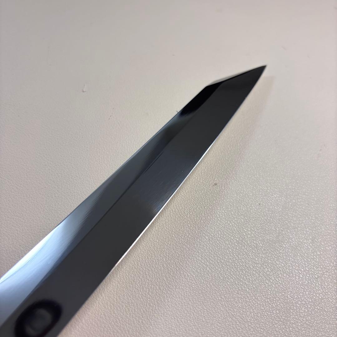 270mm 切付柳刃包丁 鏡面　黒檀黒水牛八角柄 刺身包丁 【全鋼】'ᗤ