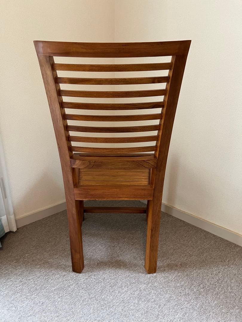 【あやちょ】②ダイニングチェア チーク 無垢材