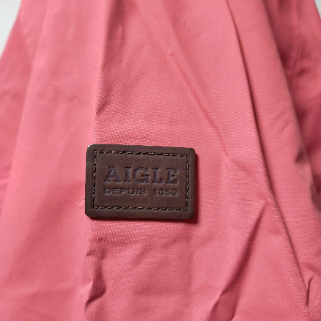 AIGLE エーグル レインポンチョ フード付 レインコート 雨具 ピンク系