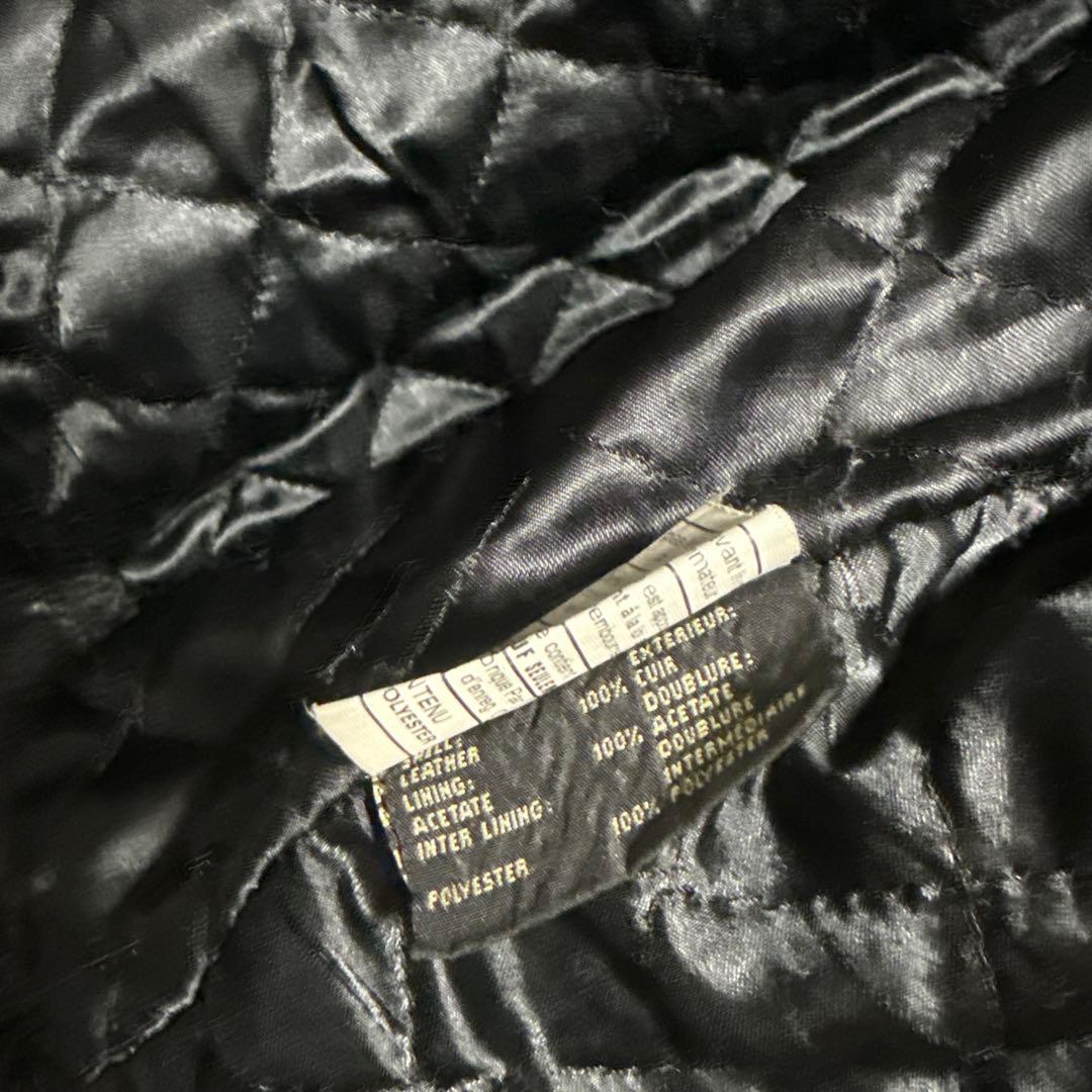 90s MARC A-2 短丈 レザージャケット 本革 キルティング 中綿 黒