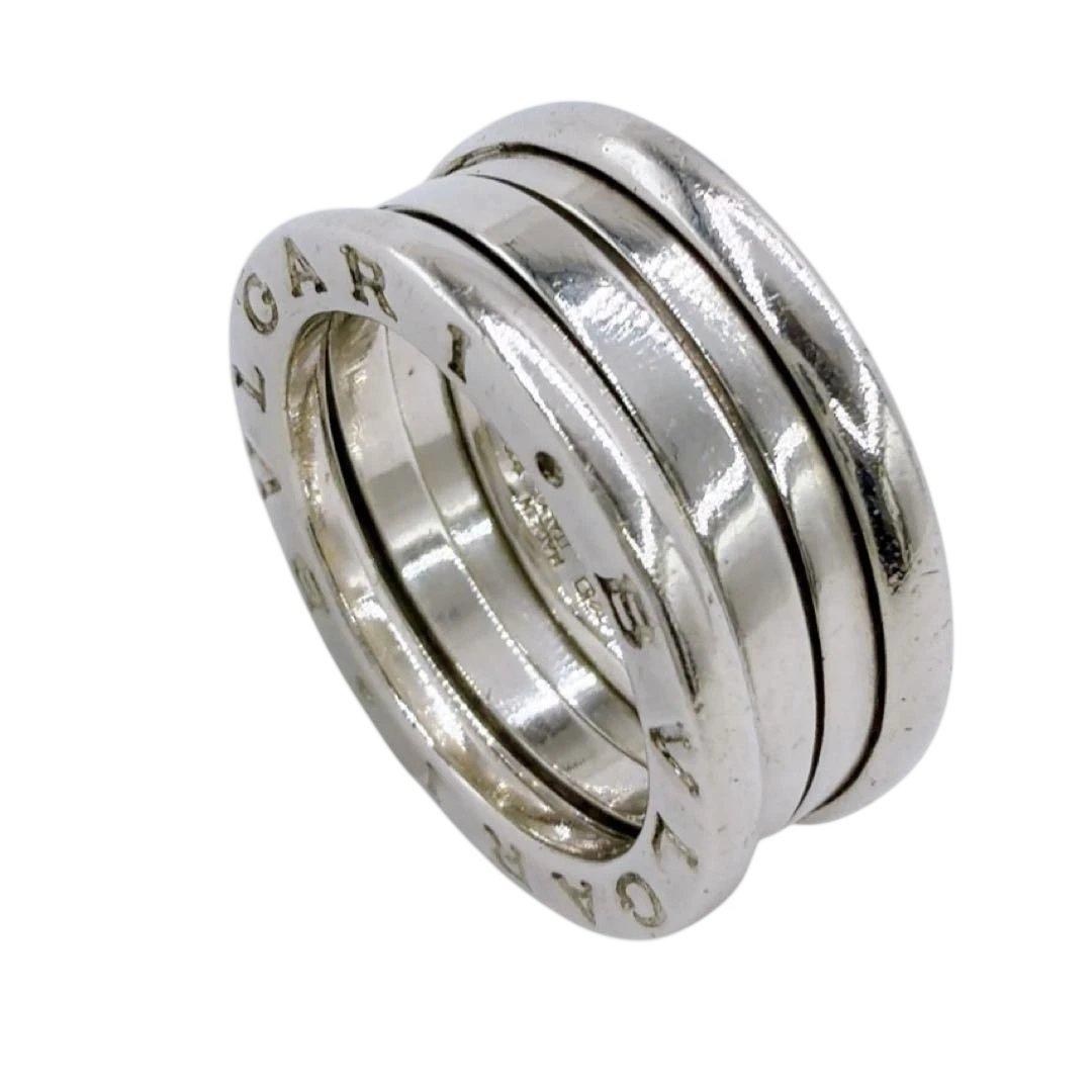 【美品】ブルガリ ビーゼロワン リング 10号 シルバー 925 ダブルロゴ