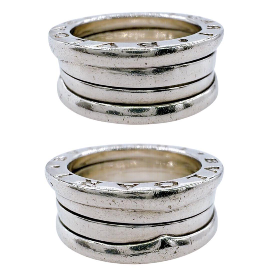 【美品】ブルガリ ビーゼロワン リング 10号 シルバー 925 ダブルロゴ