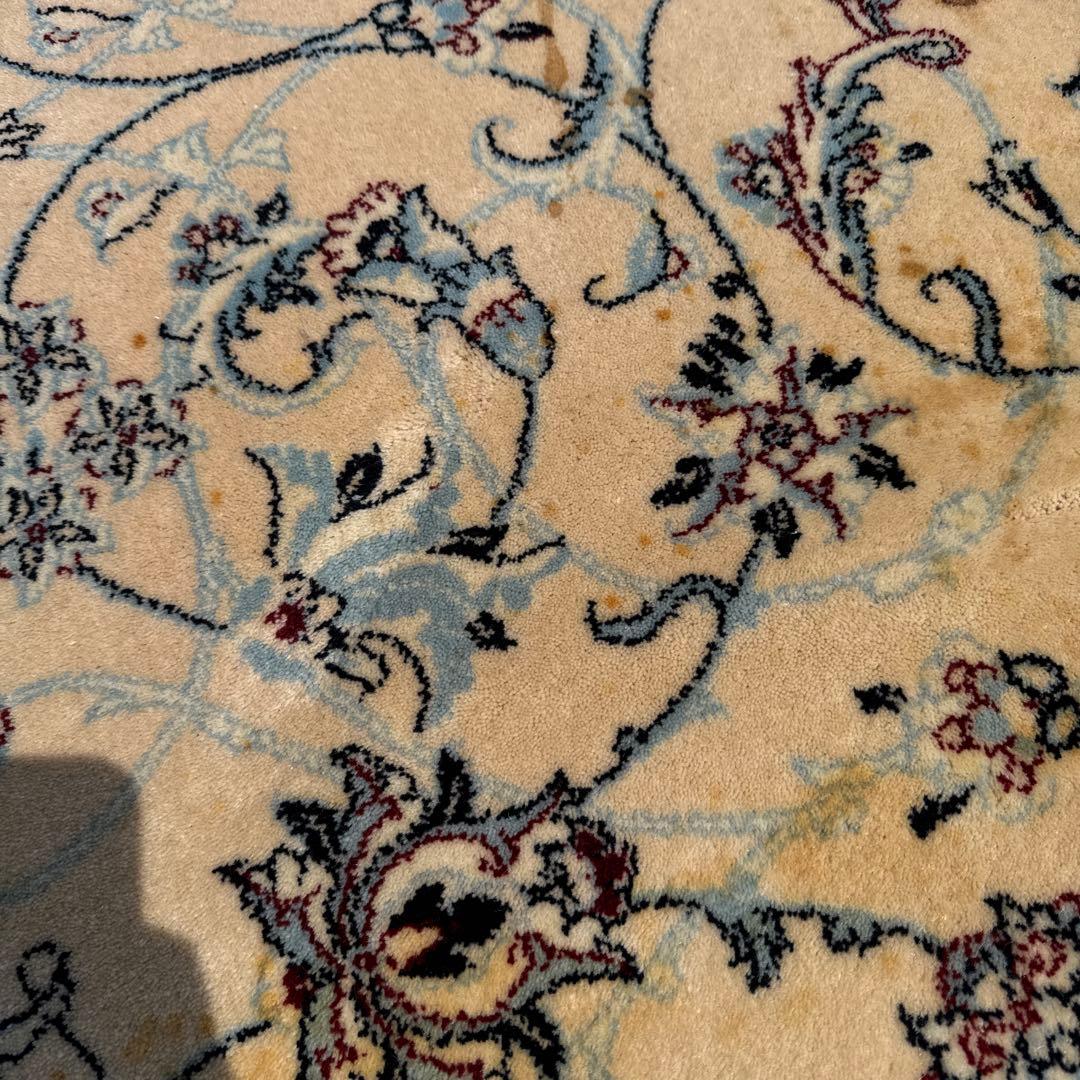 イラン製ウールラグ 200x250 cm ベージュ