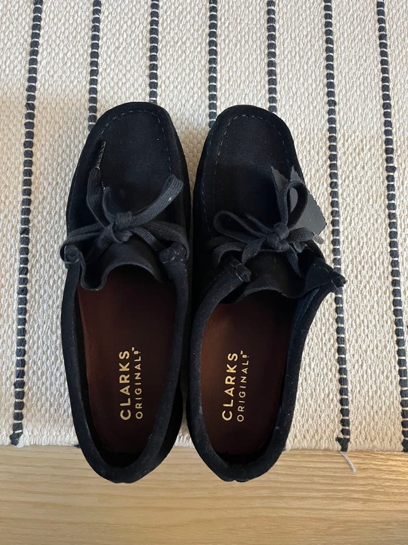 CLARK'S ORIGINAL/ 黒 /モカシン/uk5/ほぼ未使用