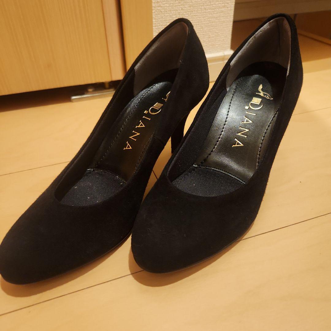 DIANA 黒 スエード ハイヒール　パンプス