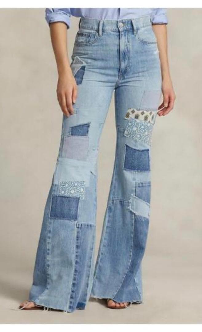 未使用タグ＊Polo Ralph Lauren　 パッチワークデニム