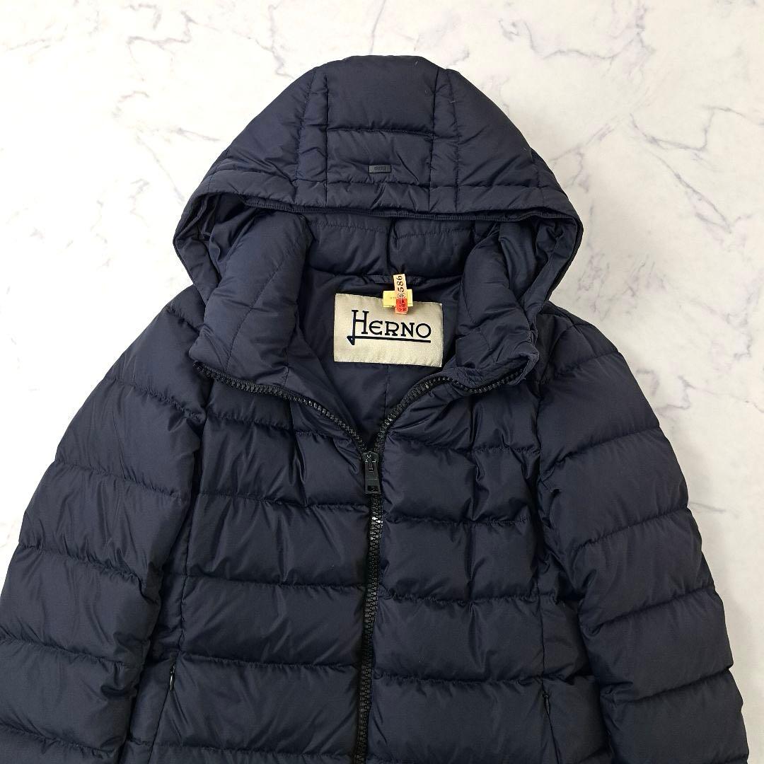 クリーニング済み★HERNO ヘルノ 高機能 ポーラテック ダウンコート 44
