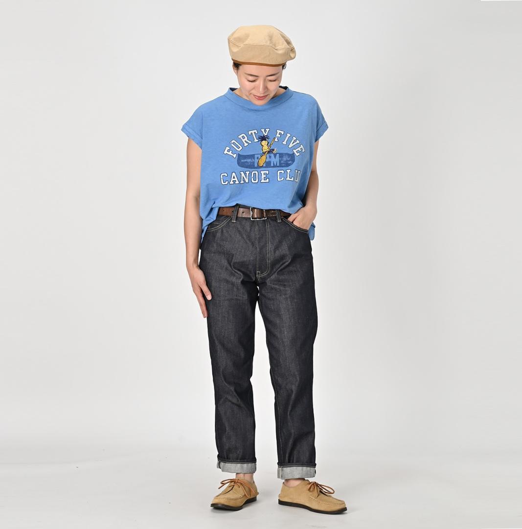 4946【美品】45R ライ麦デニムのクロスビー5（一張羅）ストレートデニム