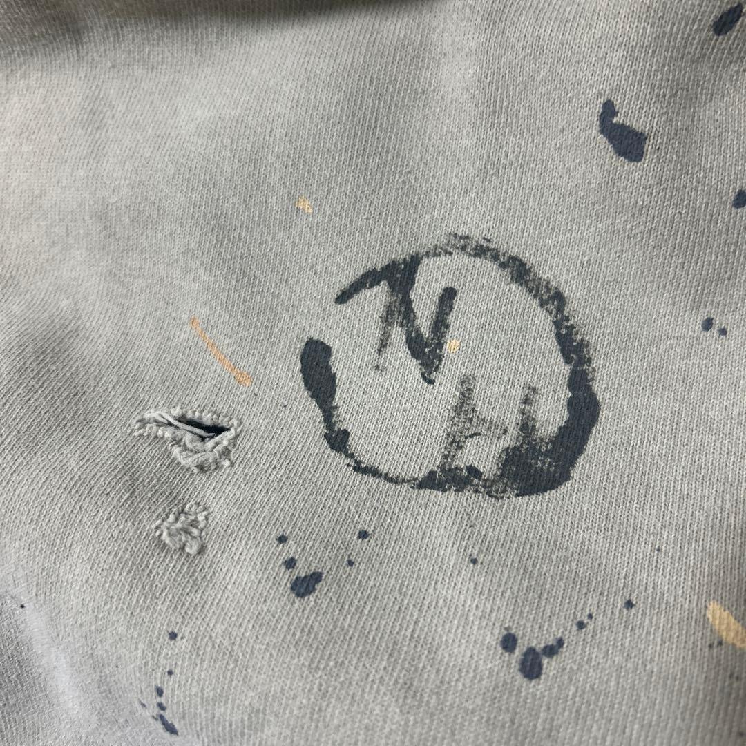 新品　NEIGHBORHOOD ダメージ加工 クルーネックスウェット ペイント