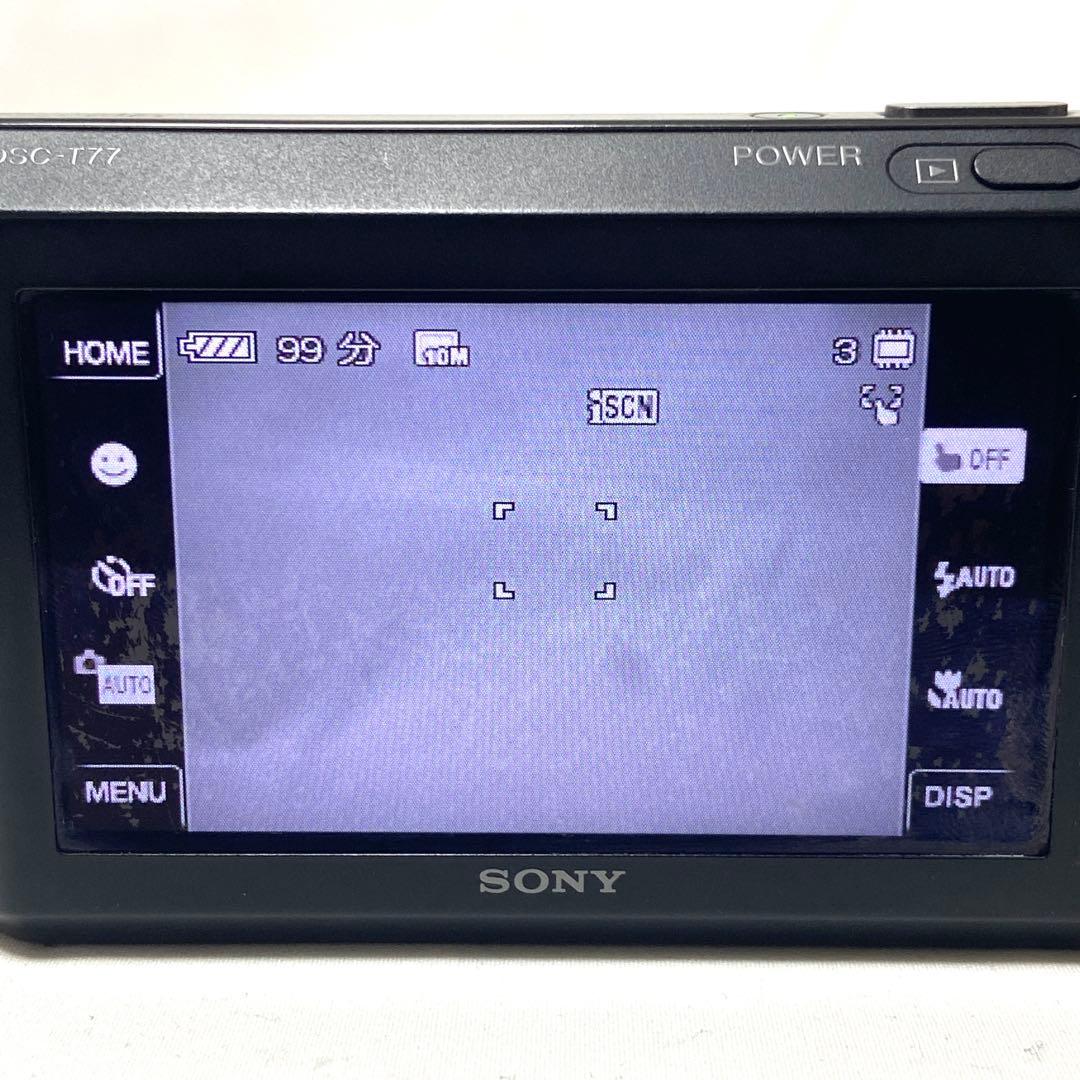 ソニー サイバーショット DSC-T77 ブラック コンパクトデジタルカメラ
