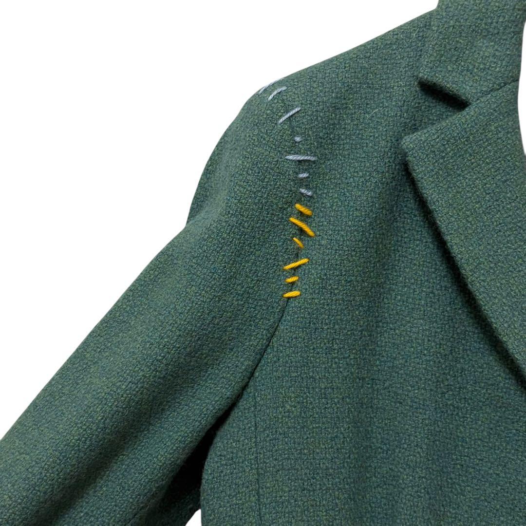 MOSCHINO モスキーノ ステッチデザインジャケット グリーン