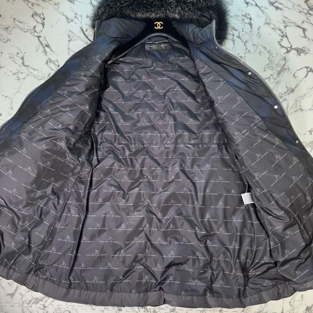 ジャンルイシェイル　ダウンコート　フォックスファー　キルティング　2way