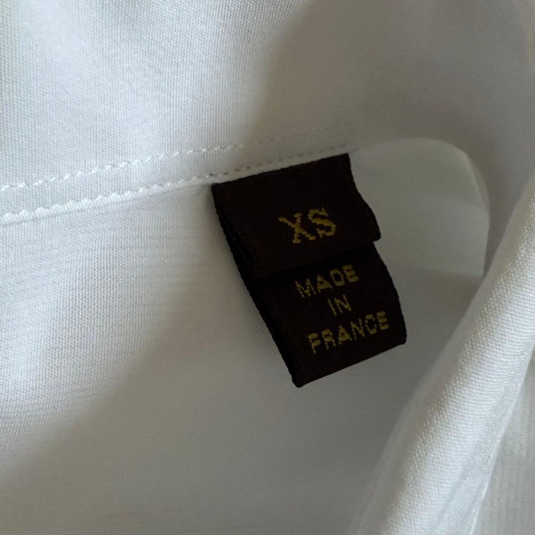 LOUIS VUITTON 長袖シャツ 刺繍 家紋 ホワイト
