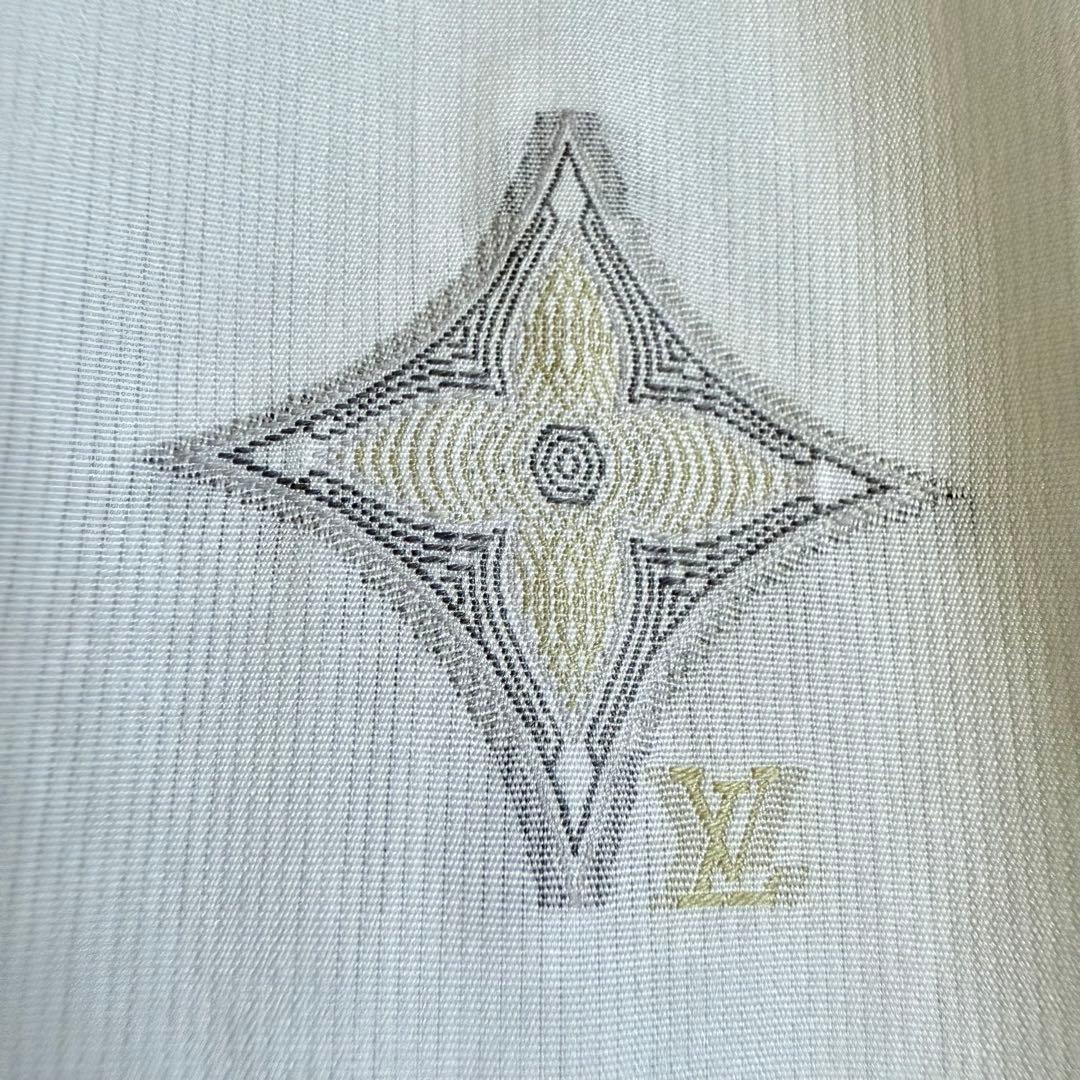 LOUIS VUITTON 長袖シャツ 刺繍 家紋 ホワイト