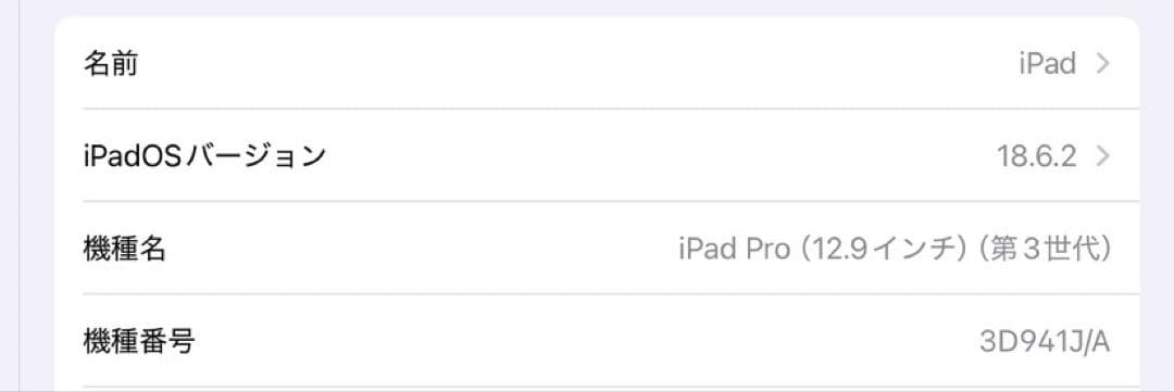 Apple iPad Pro 12.9インチ 第３世代　Wi-Fi 64GB