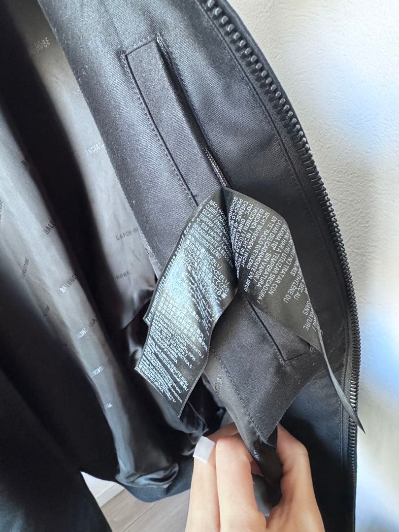 balenciaga 黒 シングルライダースジャケット