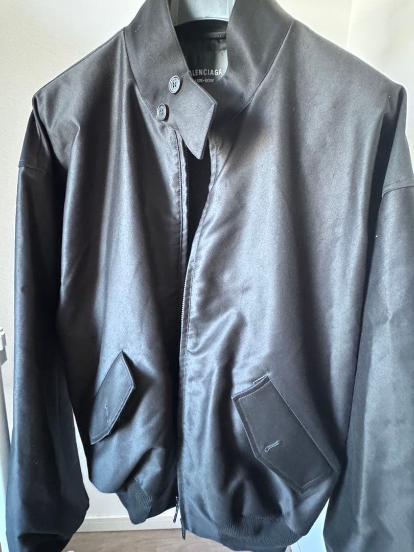 balenciaga 黒 シングルライダースジャケット