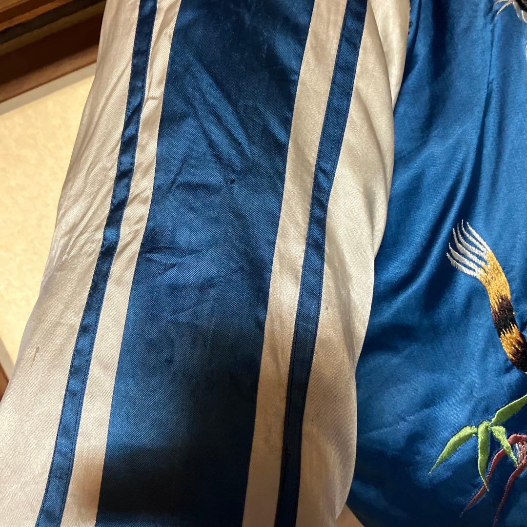 スカジャン　刺繍　ヴィンテージ　サテン　虎　鷲　リバーシブル