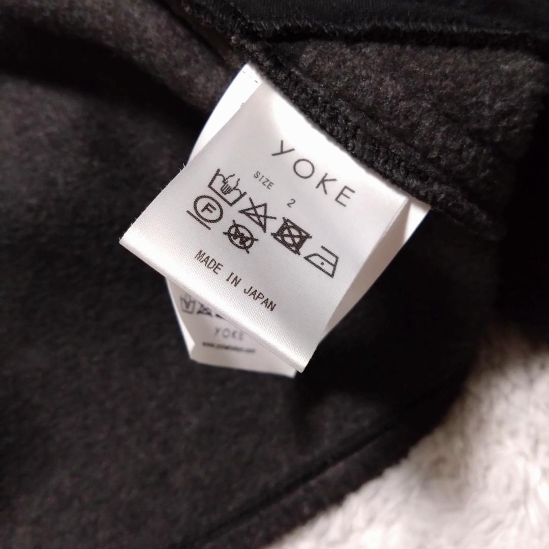 YOKEヨーク　フリースシャツ　黒　２サイズ　ふわふわ　日本製 YK22AW