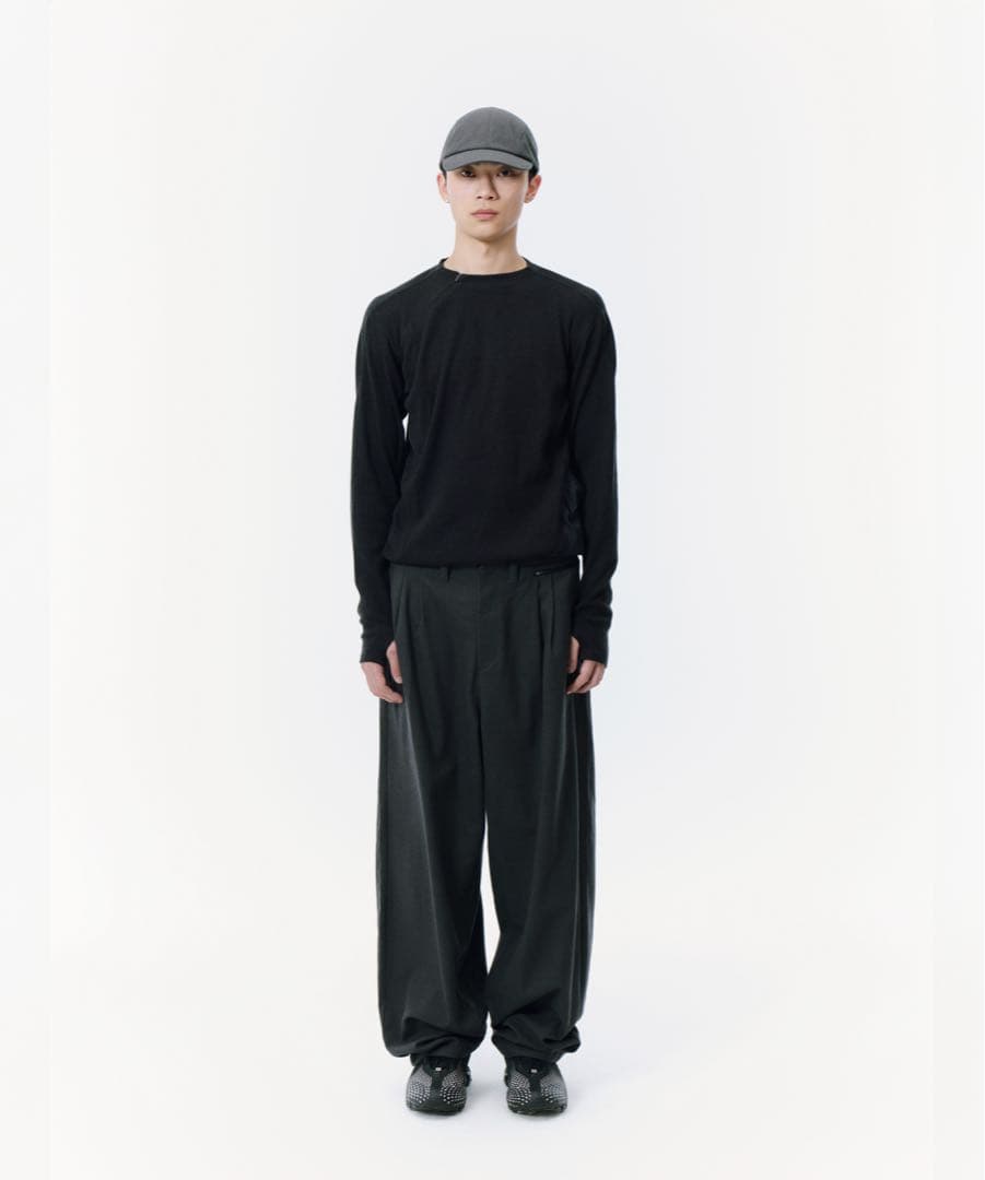 SAN SAN GEAR RIBBED LONG SLEEVES BLACK 黒
