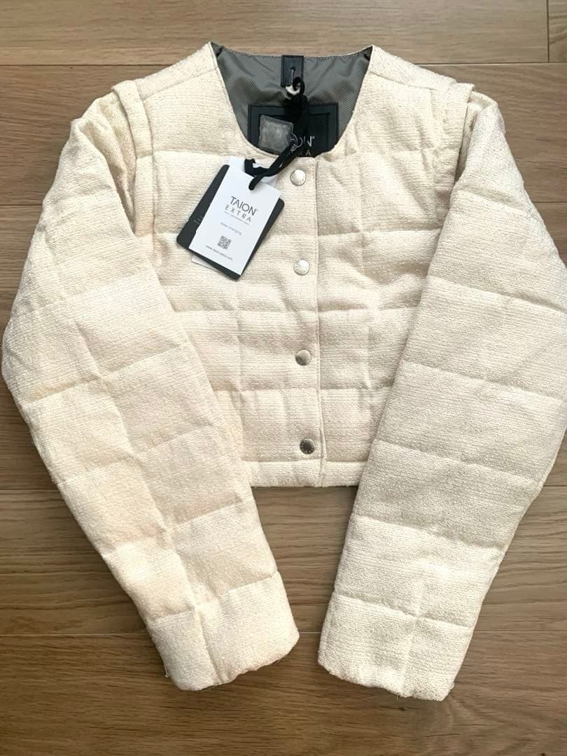 【新品】TAION EXTRA ツイードボレロ丈M＆ボトムファーM＆半袖ファーM