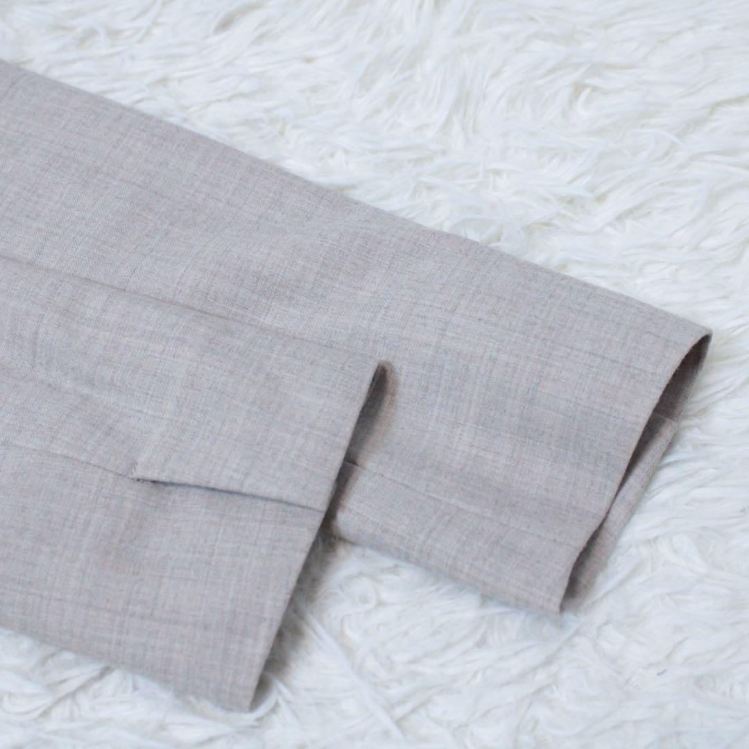 極美品 GLR サキソニー ノーラペル ダブル ジャケット セットアップ 40