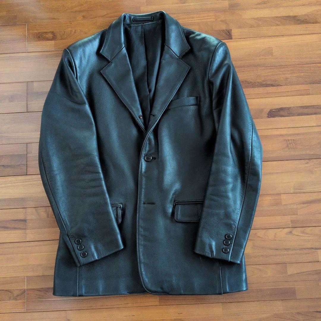 C.brumesシーブリュームス　ステアハイドレザーテーラードジャケットLサイズ