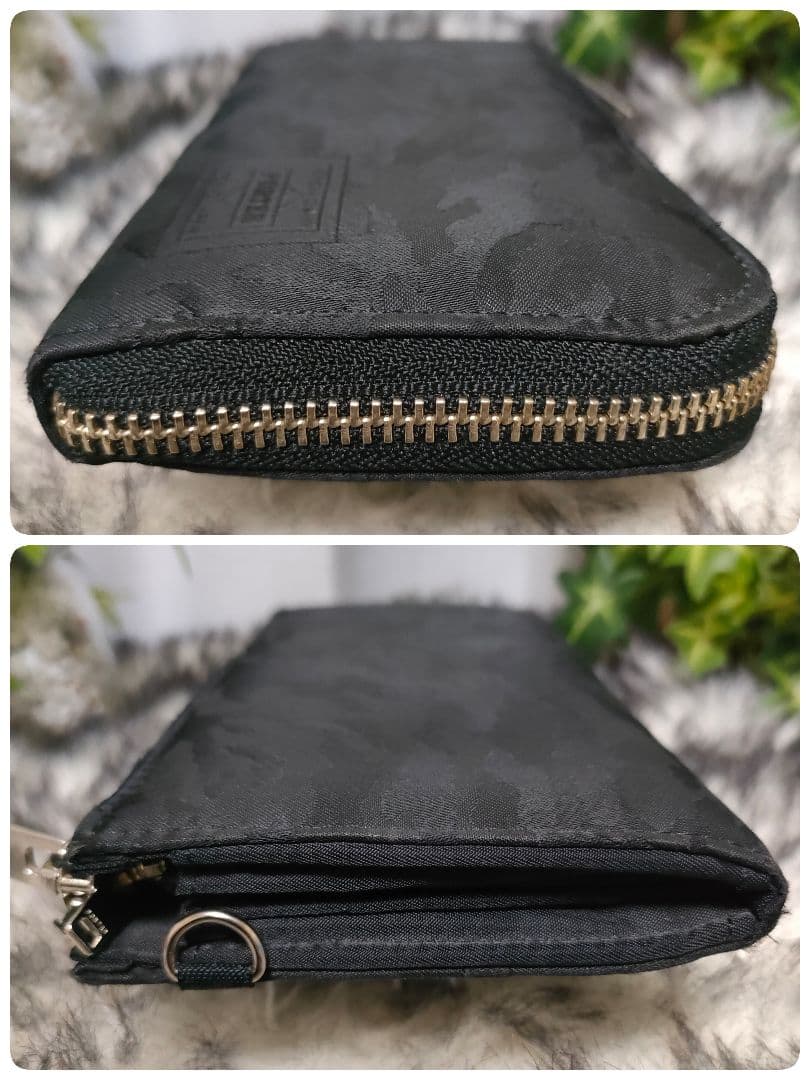 極希少 PORTER 長財布 ブラック カモフラ ギリー ポーター 財布 黒迷彩