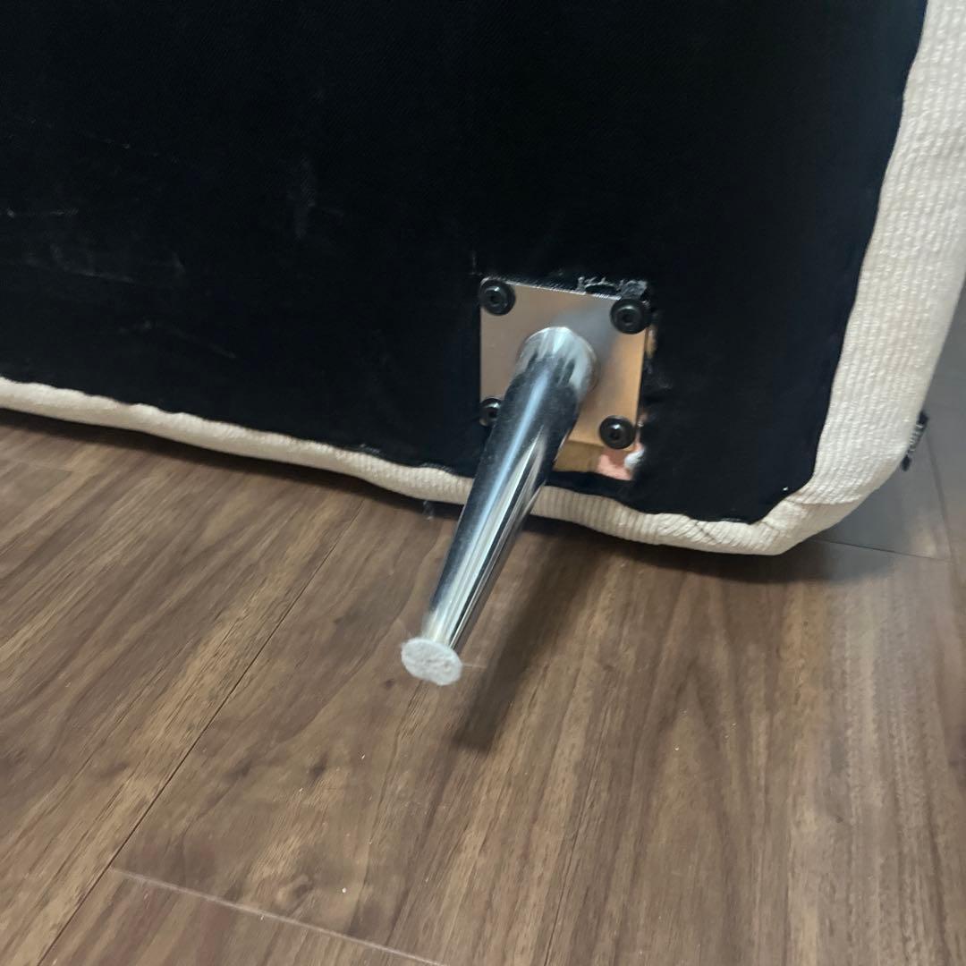 コーデュロイ調ソファ 韓国インテリア LOWYA ベージュ