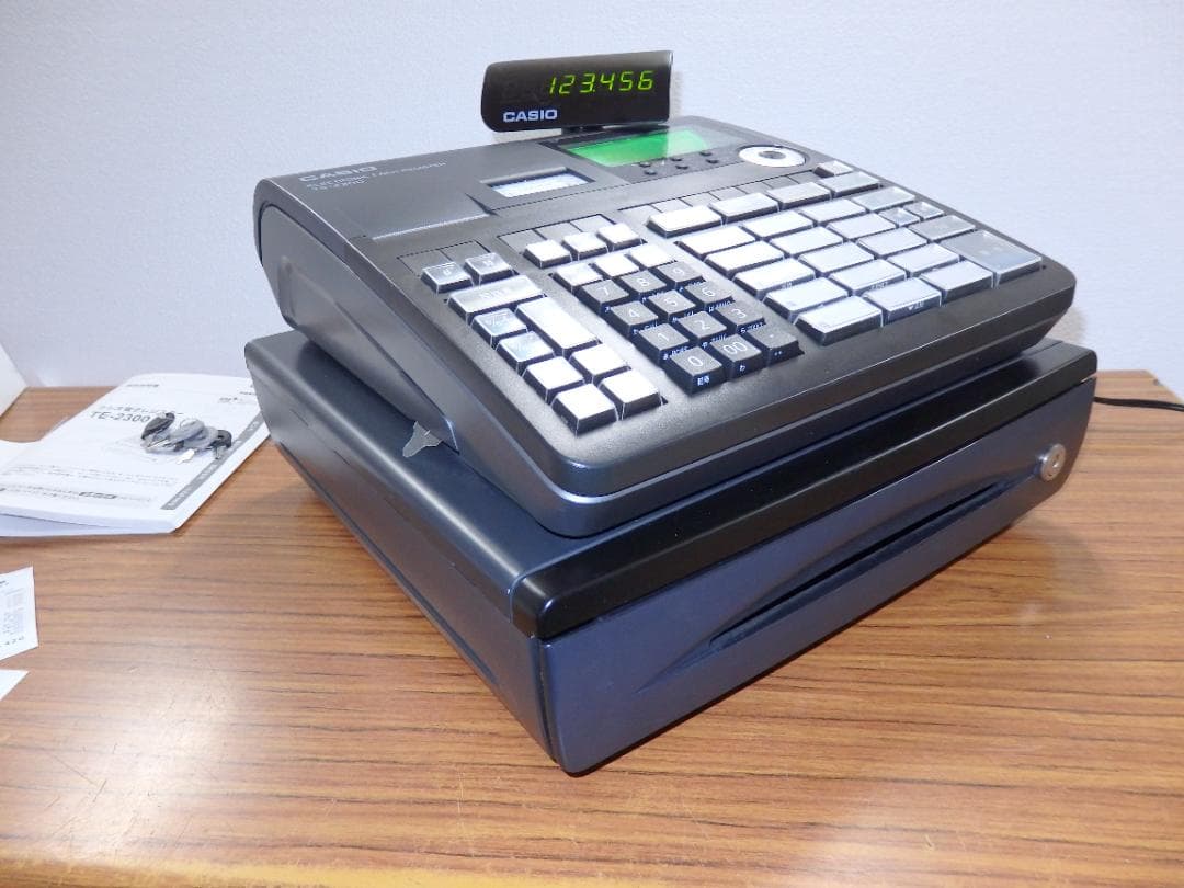 6110 設定無料 CASIO TE-2300 電子レジスター 15部門