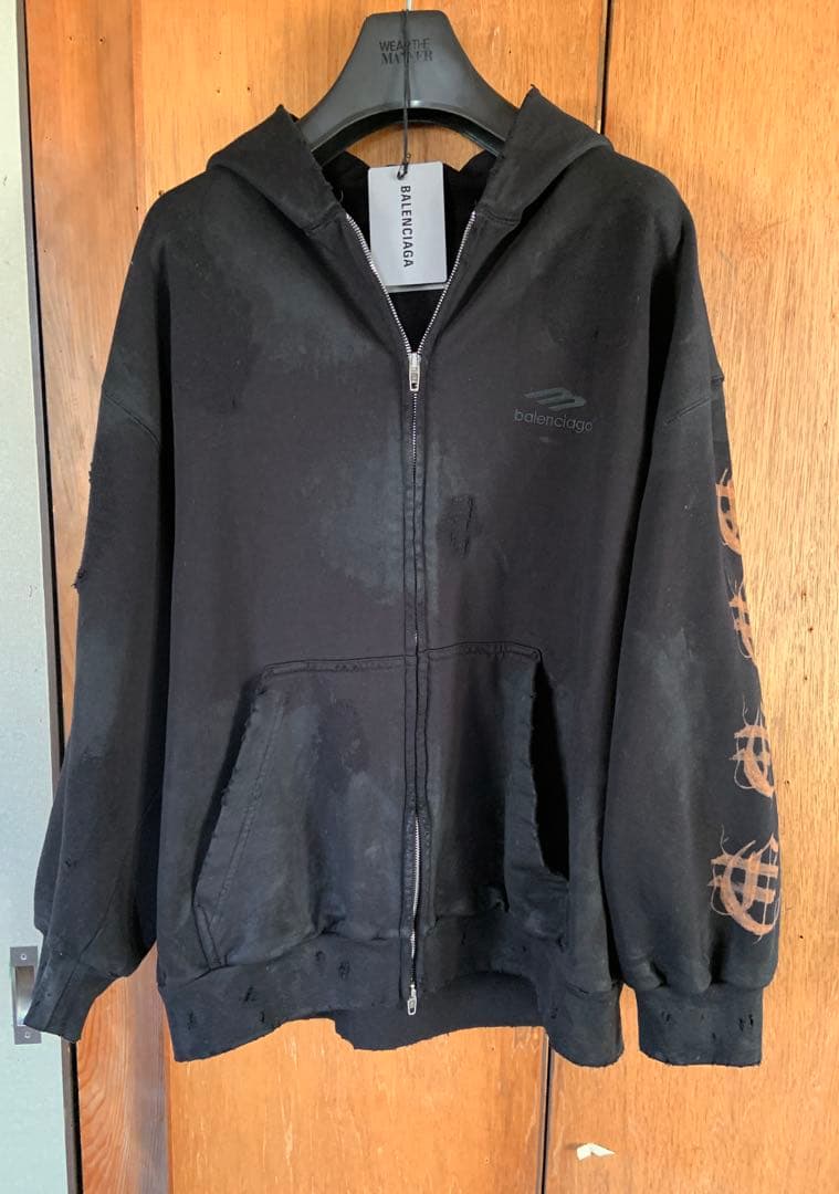 BALENCIAGA Heavy l ジップアップフーディ　Mサイズ