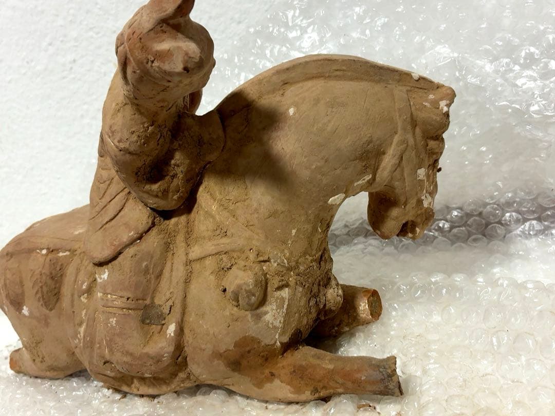 17世紀　李氏朝鮮　馬上の天女　儒教　仏像　骨董　アンティーク　発掘品　像　彫刻