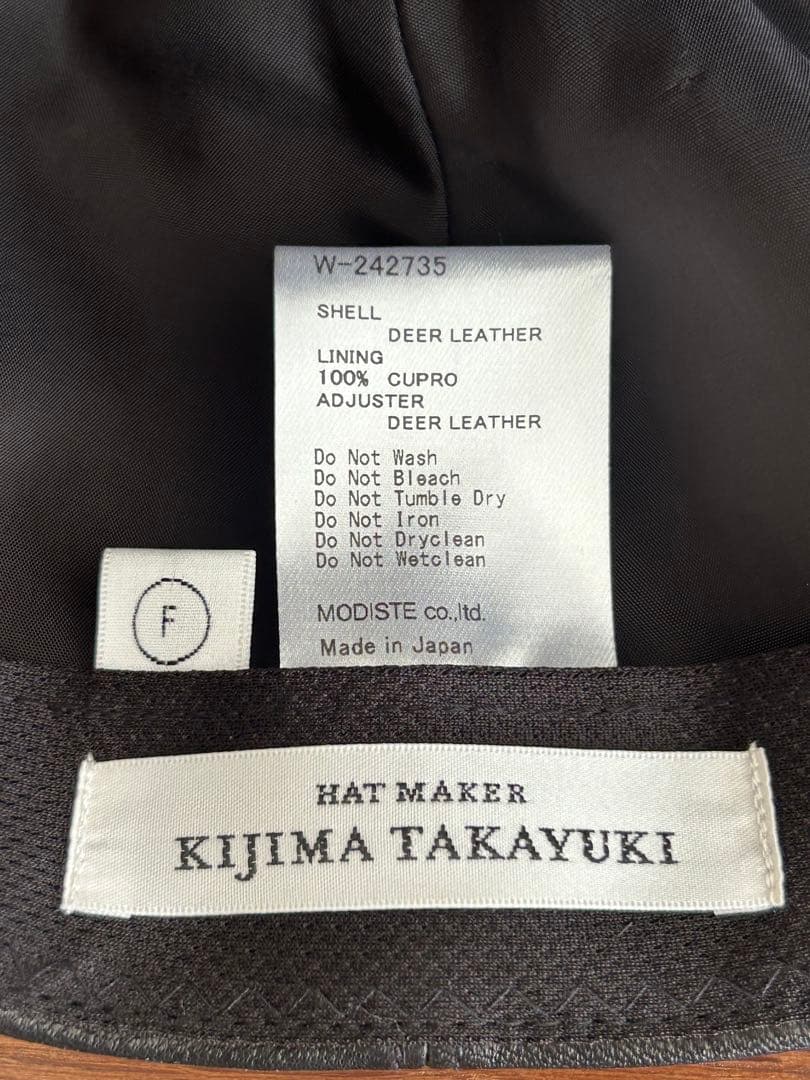 KIJIMA TAKAYUKI W-242735 キャップ/FREE/レザー