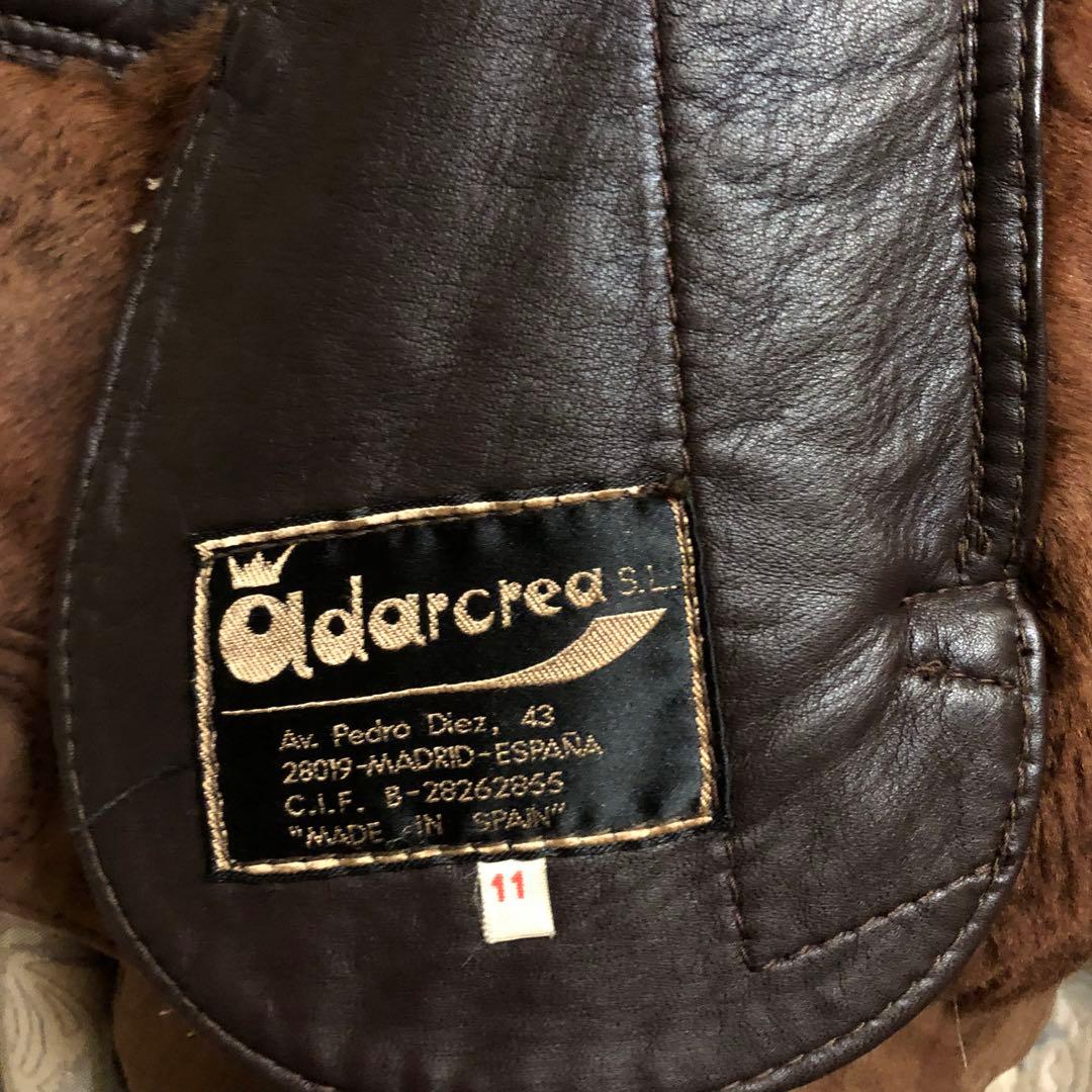 古着　レザージャケット　羊革　ボア　ファー　ムートン