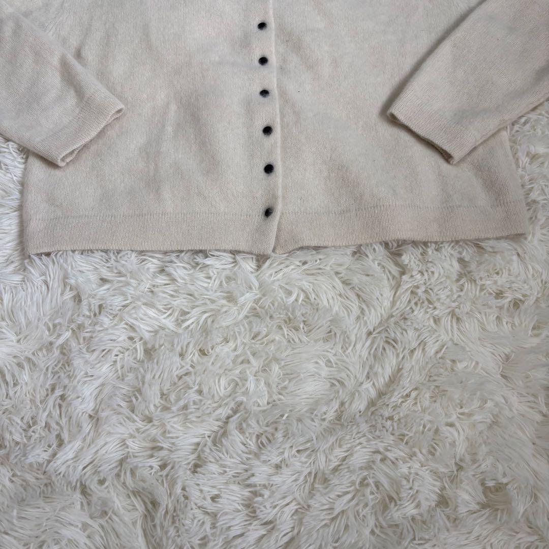 SLOBE IENAフォックスアルパカカーディガン　ホワイト