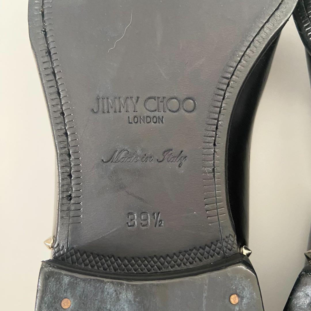 未使用級　JIMMY CHOO ジミーチュウ タッセル ローファー スタッズ