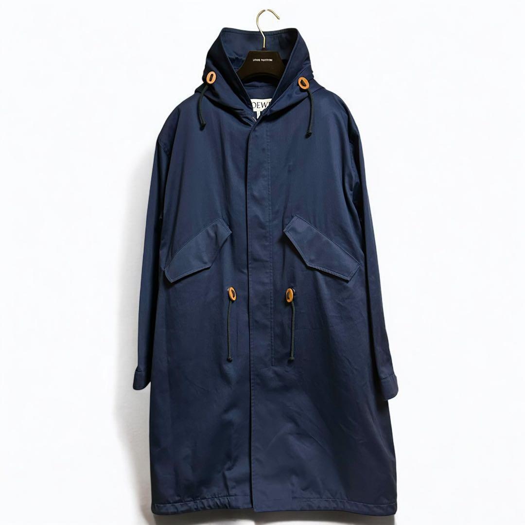 未使用❤️ロエベ アナグラム モッズコート ライナー付き フーデットロングパーカー