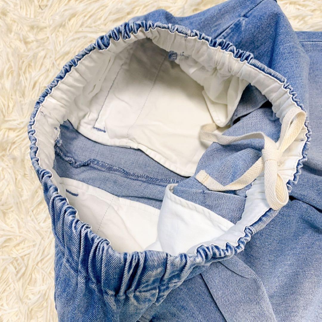 【美品】かぐれ フェードデニムイージーパンツ ウエストゴム 近年モデル 大人気