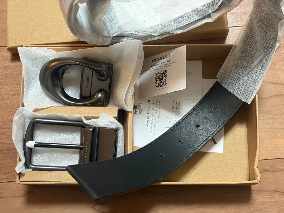 新品正規品コーチCOACH3点セットシグネチャーフリーサイズ　レザーベルト