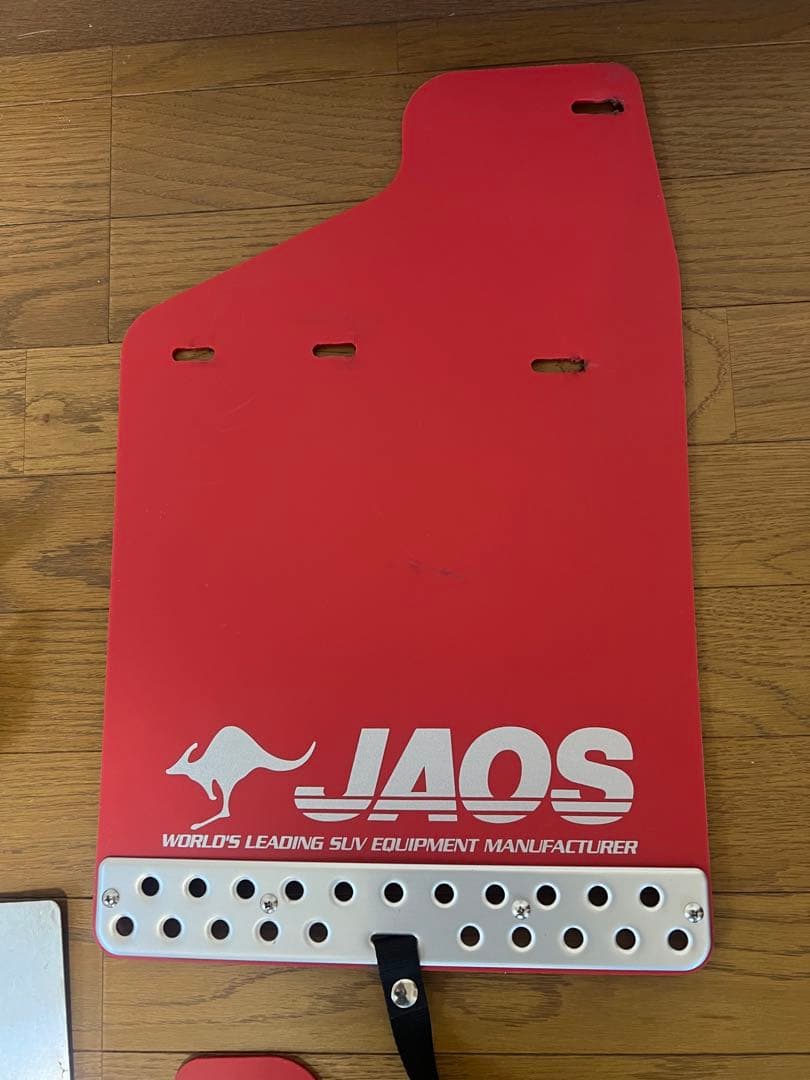 デリカD5 JAOS マッドフラップ 赤 FRセット