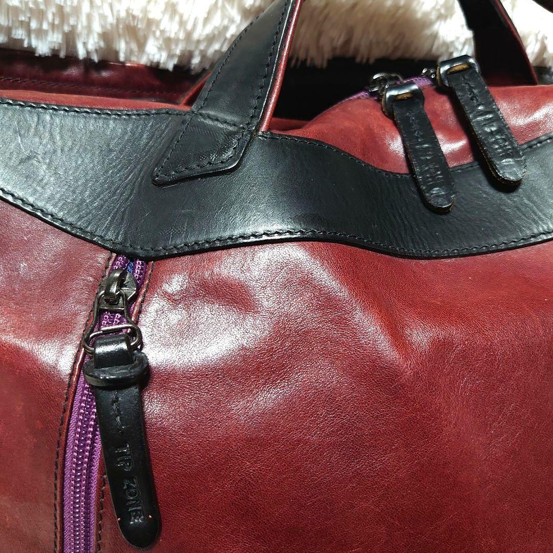 TIP ZONE ティップゾーン 本革 ショルダーバッグ 2way