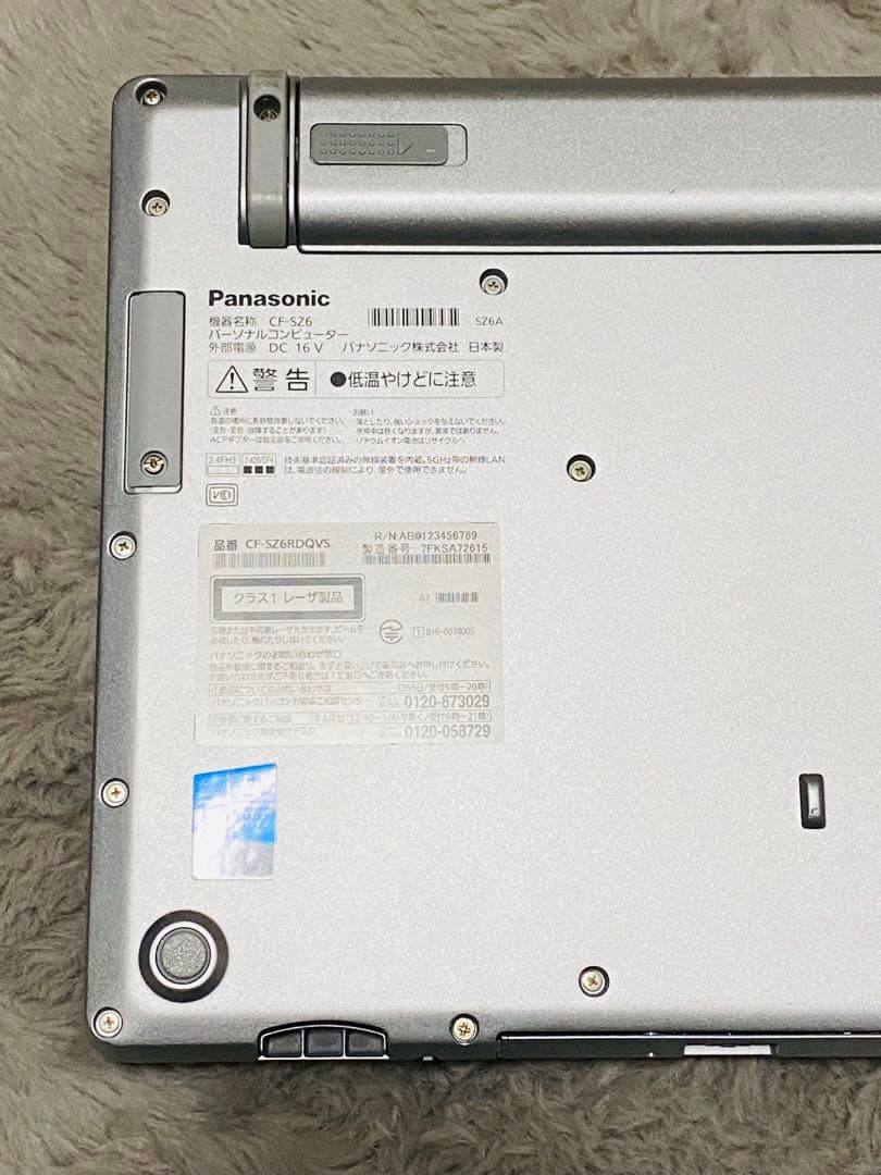 Windowsノート本体 Panasonic Let's note CF-SZ6 8GB/512GB