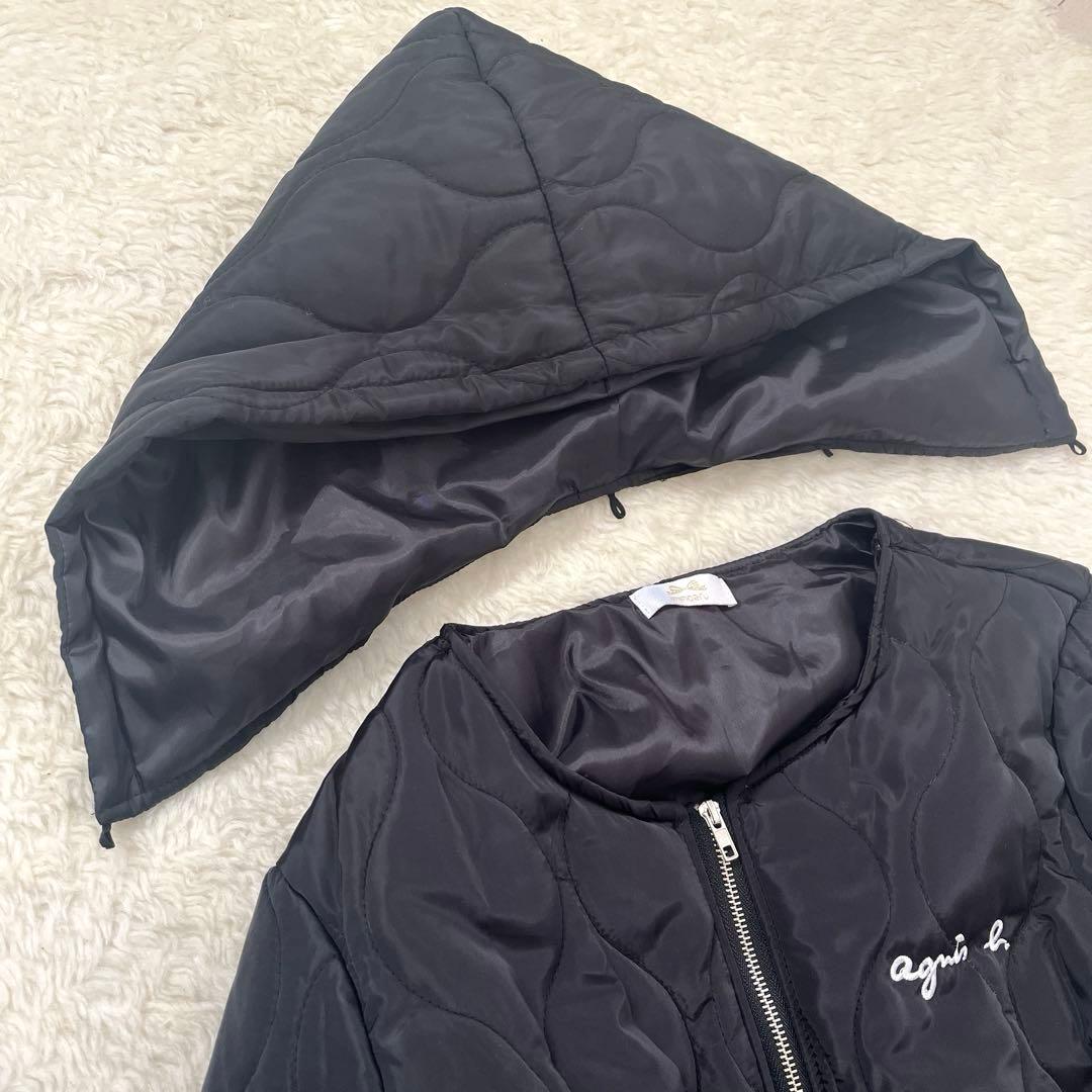 iminoaru アニエスべー　キルティングコート ブラック 2way コラボ