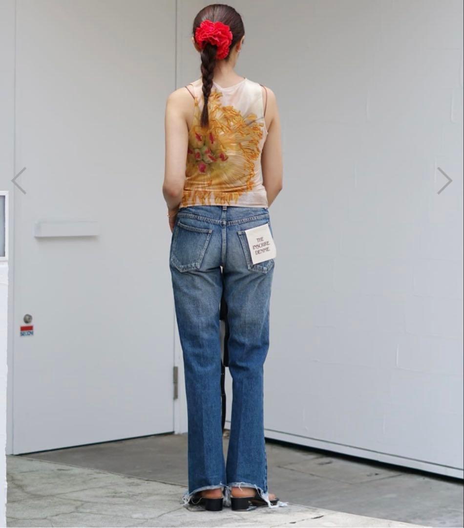 新品タグ付き！アンスクリア　フレアデニムパンツ　カットオフ　36