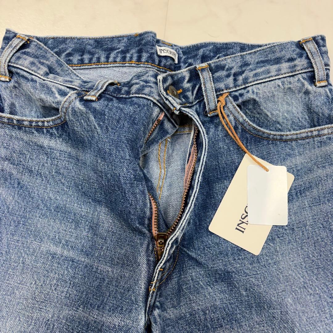 新品タグ付き！アンスクリア　フレアデニムパンツ　カットオフ　36