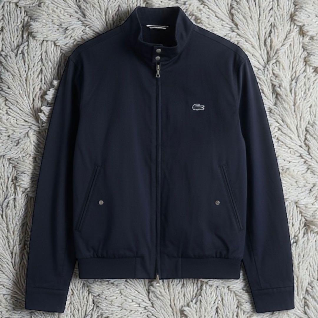 極美品★LACOSTE ラコステ コットンスウィングトップジャケット 黒 S M